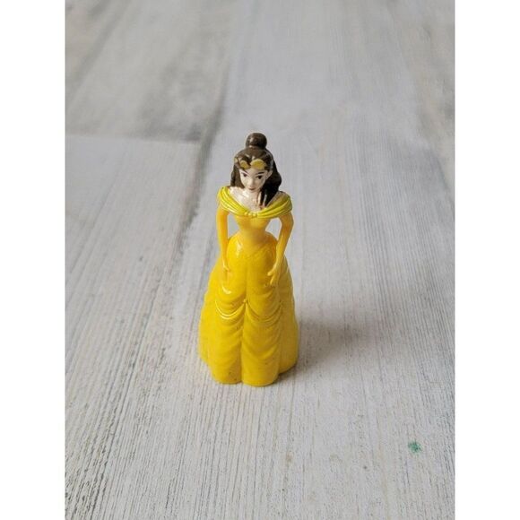 Miniature yellow gown dress Belle Disney beauty Beast toy - Picture 1 of 6